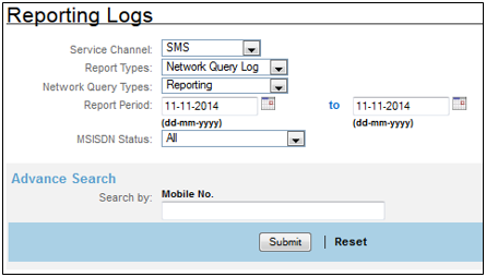 Reporting Logs-Network Query Status